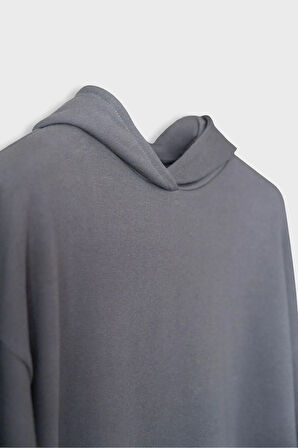 Oversize Kanguru Cepli Kapüşonlu Sweatshirt
