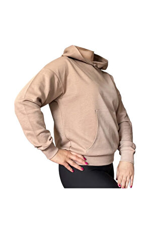 Oversize Kanguru Cepli Kapüşonlu Sweatshirt