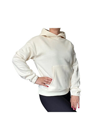 Oversize Kanguru Cepli Kapüşonlu Sweatshirt