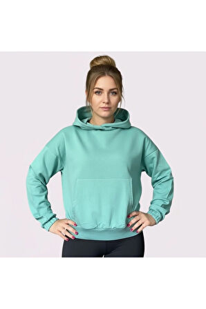 Oversize Kanguru Cepli Kapüşonlu Sweatshirt
