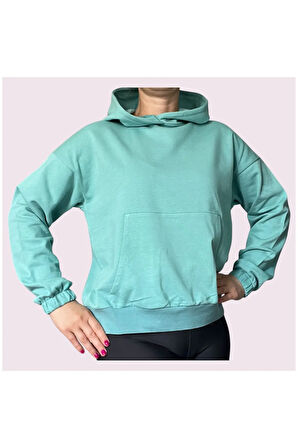 Oversize Kanguru Cepli Kapüşonlu Sweatshirt