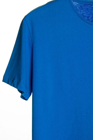 Unisex Kırmızı Bisiklet Yaka Basic Oversize T-shirt