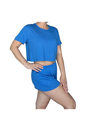 T-Shirt Şort Örme Pijama Takımı
