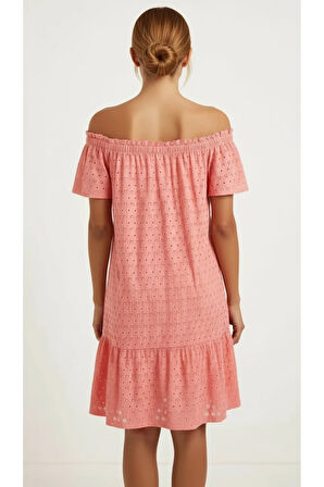 Omuz Detaylı Mini Elbise