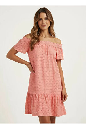 Omuz Detaylı Mini Elbise