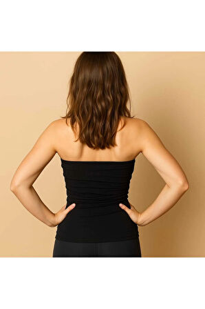 Straplez Örme Basic Kadın Atlet