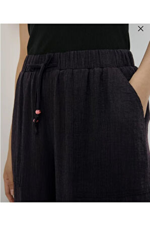 Cep Detaylı Viskon Pantolon