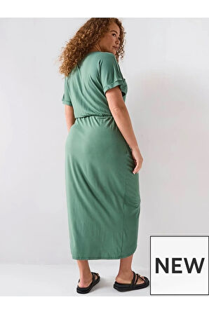 Bağlama Detaylı Örme Elbise