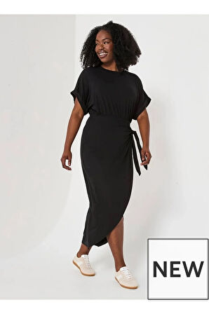 Bağlama Detaylı Örme Elbise