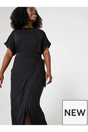 Bağlama Detaylı Örme Elbise