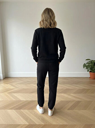 Merlot Kalın Kumaş Şardonlu Jogger