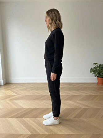 Merlot Kalın Kumaş Şardonlu Jogger