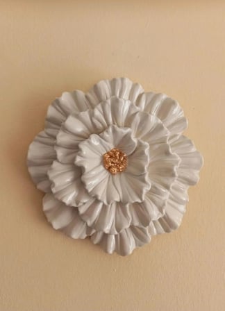 FİLDİŞİ SAHİLİ RENGİ GOLD DETAYLI 16X16CM DUVAR DEKORU