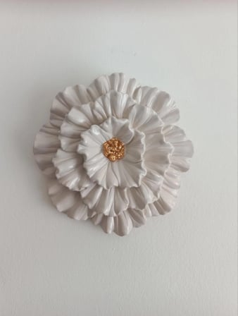 FİLDİŞİ SAHİLİ RENGİ GOLD DETAYLI 16X16CM DUVAR DEKORU