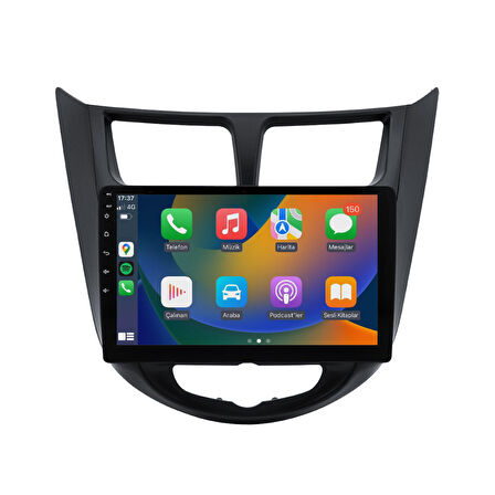 Hyundai Accent Blue Araç Multimedya Android Ekran Carplay Double Teyp 2+32 9" 11-18 Black BLUEWAY