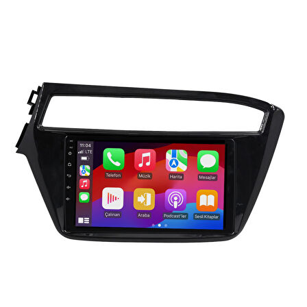 Hyundai i20 Araç Multimedya Android Ekran Carplay Double Teyp Navigasyon 2+32 9" 18-20 P.Black BLUEWAY