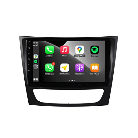 Mercedes E E Class W211 Araç Multimedya Android Ekran Carplay Double Teyp 2+32 9" 02-09 Black BLUEWAY