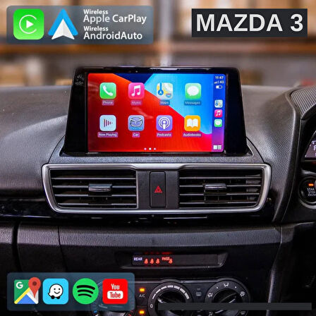Mazda Mazda 3 Araç Multimedya Android Ekran Carplay Navigasyon Double Teyp 2+32 9" 14-18 Black BLUEWAY