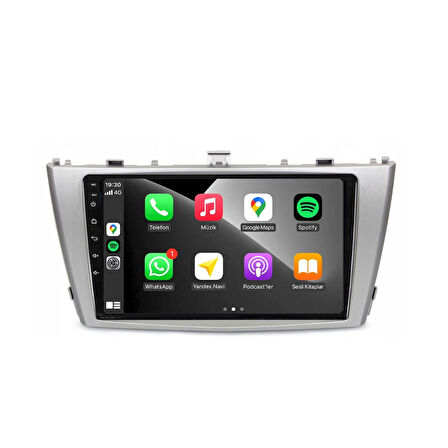 Toyota Avensis Araç Multimedya Android Ekran Carplay Double Teyp 2+32 9" 09-15 Silver BLUEWAY