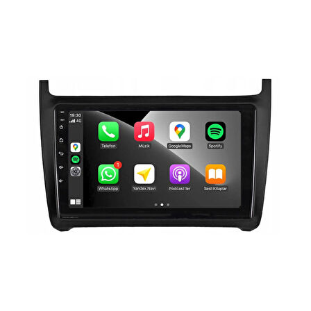 Volkswagen Polo 7 Araç Multimedya Android Ekran Carplay Double Teyp 2+32 9" 10-20 Black BLUEWAY