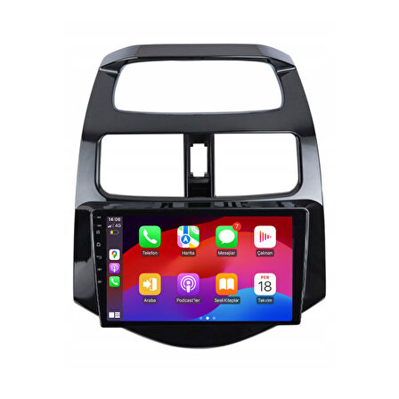 Chevrolet Spark Araç Multimedya Android Ekran Carplay Double Teyp 2+32 9" 10-14 P.Black CADENCE