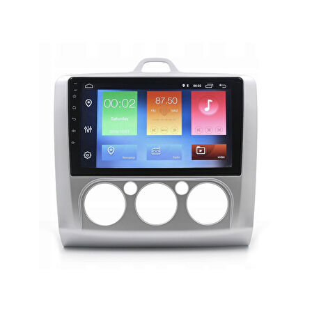 Ford Focus 2 Araç Multimedya Android Ekran Carplay Navigasyon Double Teyp 2+32 9" 05-11 Silver CADENCE