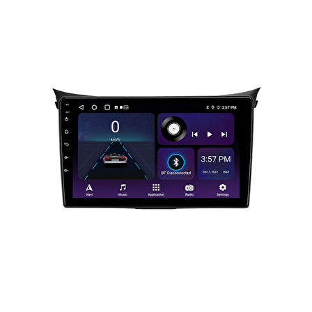 Hyundai i30 Araç Multimedya Android Ekran Carplay Navigasyon Double Teyp 2+32 9" 12-17 Black CADENCE