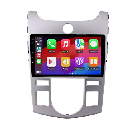 Kia Cerato Araç Multimedya Android Ekran Carplay Navigasyon Double Teyp 2+32 9" 08-12 Silver CADENCE