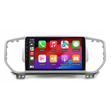 Kia Sportage Araç Multimedya Android Ekran Carplay Navigasyon Double Teyp 2+32 9" 16-18 Silver CADENCE