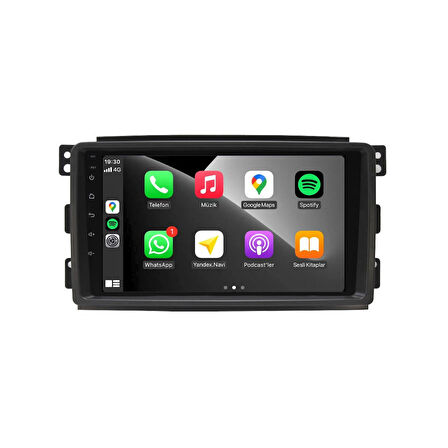 Mercedes Fortwo - Forfour Araç Multimedya Android Ekran Carplay Double Teyp 2+32 9" 04-10 Black CADENCE