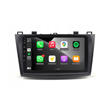 Mazda Mazda 3 Araç Multimedya Android Ekran Carplay Navigasyon Double Teyp 2+32 9" 10-13 Black CADENCE