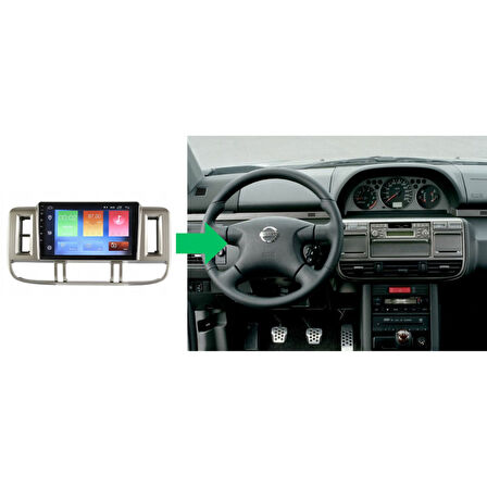 Nissan X-Trail Araç Multimedya Android Ekran Carplay Navigasyon Double Teyp 2+32 9" 02-04 Gri CADENCE