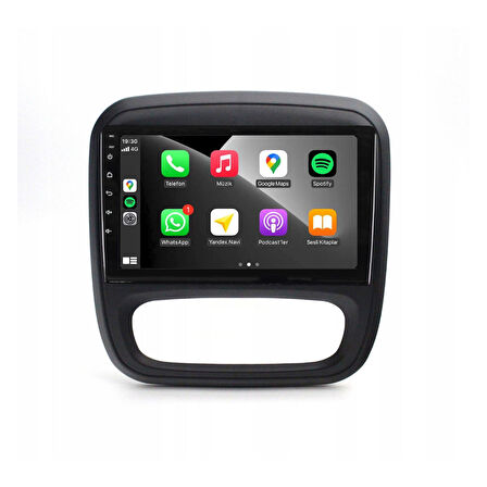 Renault Trafic Araç Multimedya Android Ekran Carplay Double Teyp 2+32 9" 15-21 Black CADENCE