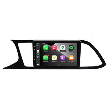 Seat Leon Araç Multimedya Android Ekran Carplay Double Teyp Navigasyon 2+32 9" 13-20 P.Black CADENCE