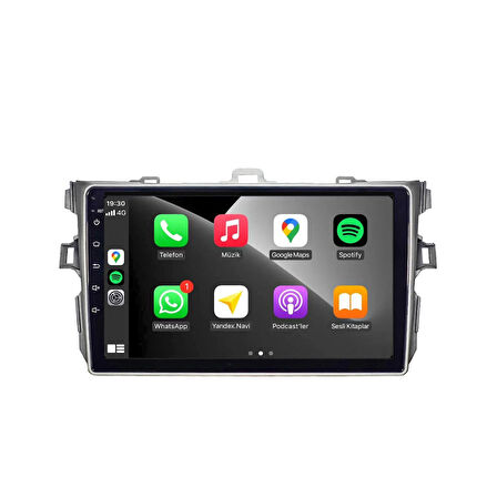 Toyota Corolla Araç Multimedya Android Ekran Carplay Double Teyp 2+32 9" 07-13 Gri CADENCE KCK