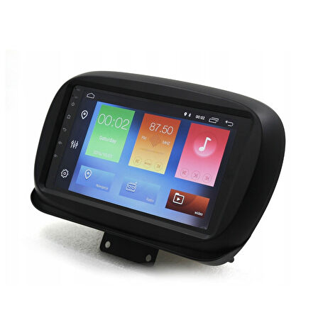 Fiat 500X Araç Multimedya Android Ekran Carplay Navigasyon Double Teyp 4+64 9" 15-21 Black BLUEWAY