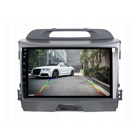 Kia Sportage Araç Multimedya Android Ekran Carplay Navigasyon Double Teyp 4+64 9" 10-15 Gri BLUEWAY