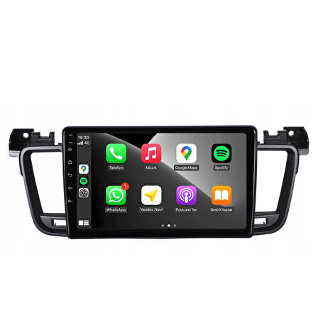 Peugeot 508 Araç Multimedya Android Ekran Carplay Navigasyon Double Teyp 4+64 9" 12-18 Black BLUEWAY