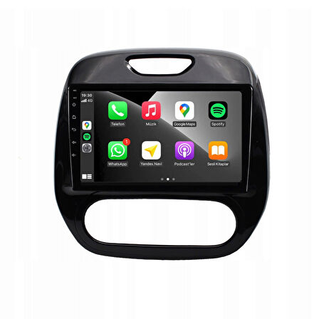 Renault Captur Araç Multimedya Android Ekran Carplay Double Teyp 4+64 9" 13-19 P.Black BLUEWAY