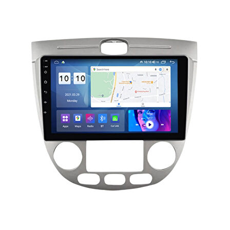 Chevrolet Lacetti Araç Multimedya Android Ekran Carplay Double Teyp 4+64 9" 04-13 Silver CADENCE