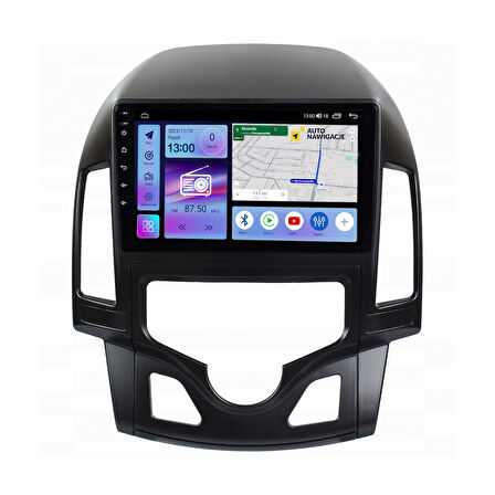 Hyundai i30 Digital Araç Multimedya Android Ekran Carplay Double Teyp 4+64 9" 08-11 Black CADENCE