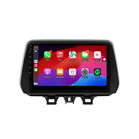 Hyundai Tucson Araç Multimedya Android Ekran Carplay Double Teyp 4+64 9" 18-20 Black CADENCE