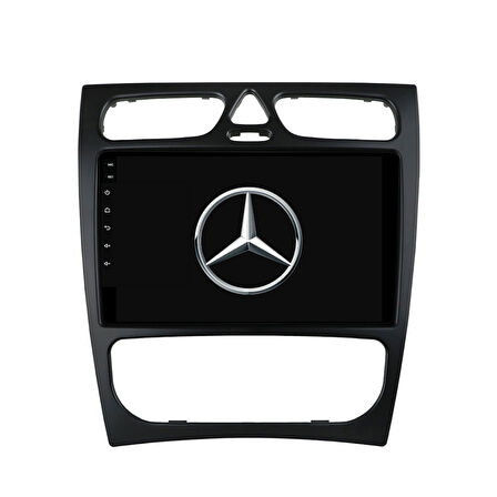 Mercedes C Class C180 (W203-W209) Araç Multimedya Android Ekran Carplay 4+64 9" 00-04 Black CADENCE