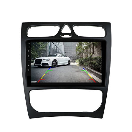 Mercedes C Class C180 (W203-W209) Araç Multimedya Android Ekran Carplay 4+64 9" 00-04 Black CADENCE