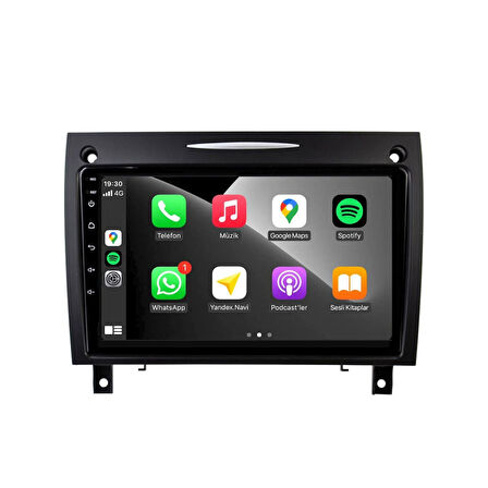 Mercedes Slk Araç Multimedya Android Ekran Carplay Navigasyon Double Teyp 4+64 9" 04-10 Black CADENCE