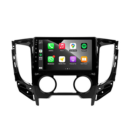 Mitsubishi L200 Araç Multimedya Android Ekran Carplay Navigasyon 4+64 9" 15-21 Analog P.Black CADENCE