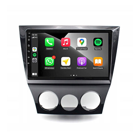 Mazda Rx-8 Araç Multimedya Android Ekran Carplay Double Teyp Navigasyon 4+64 9" 09-11 P.Black CADENCE