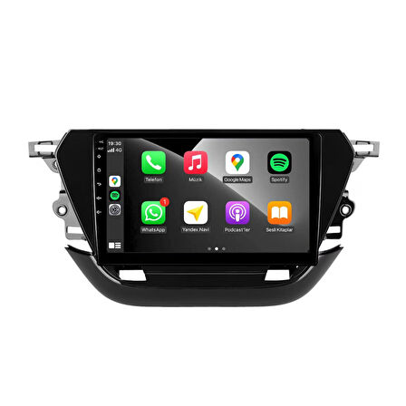 Opel Corsa F Araç Multimedya Android Ekran Carplay Double Teyp 4+64 9" 19-23 P.Black CADENCE