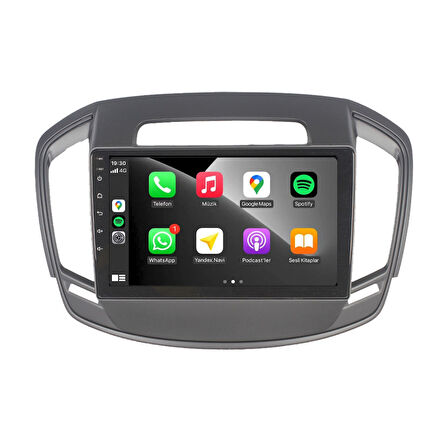 Opel Insignia Araç Multimedya Android Ekran Carplay Navigasyon Double Teyp 4+64 9" 13-17 Gri CADENCE