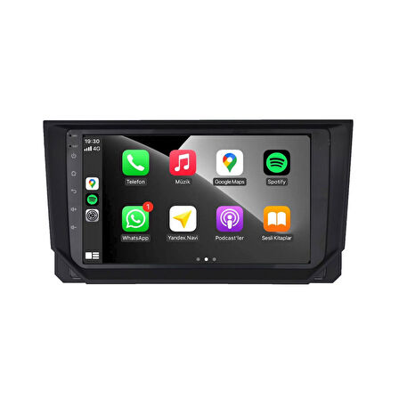 Seat Ibiza Araç Multimedya Android Ekran Carplay Navigasyon Double Teyp 4+64 9" 18-20 Black CADENCE